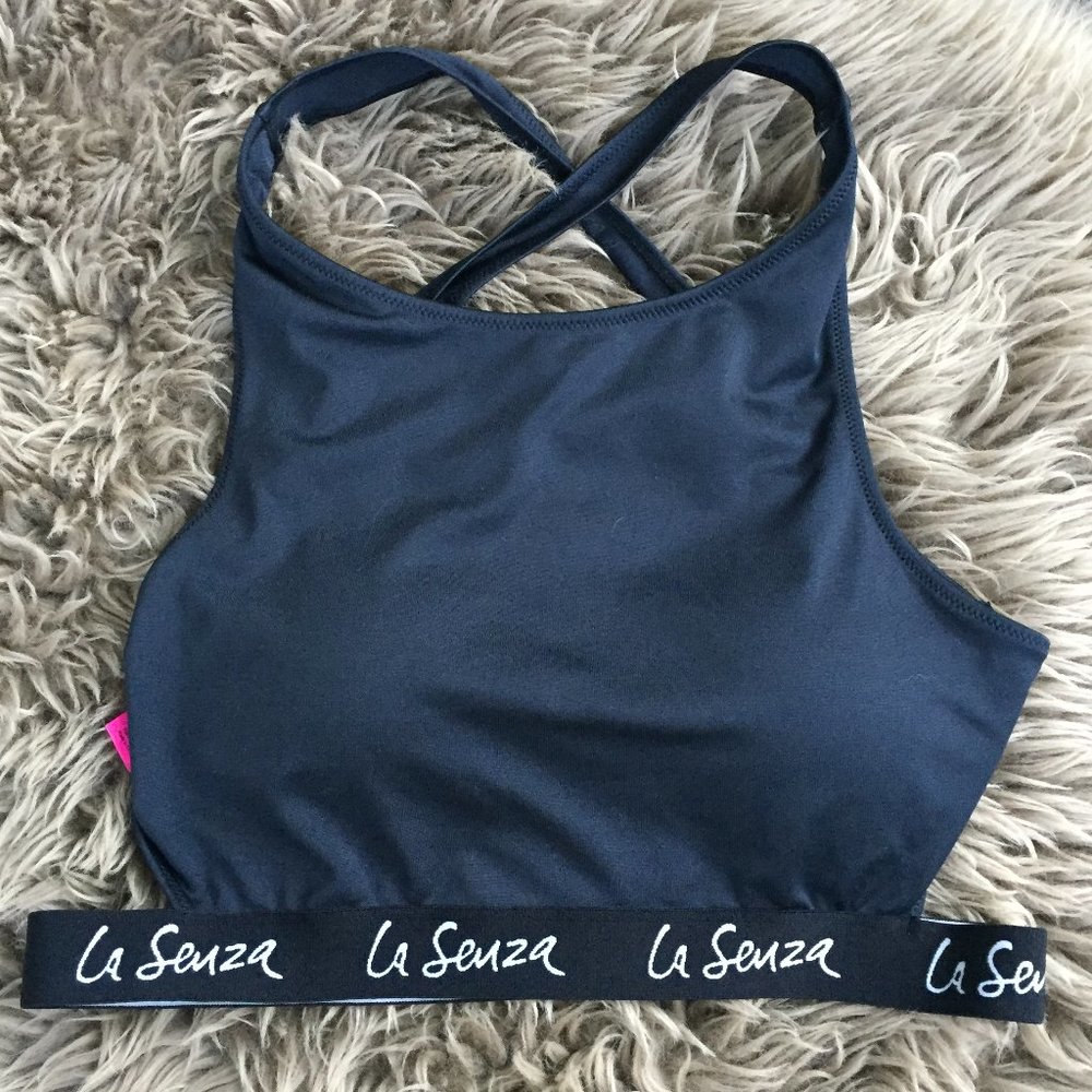 La Senza black sports bra w/open back - size L